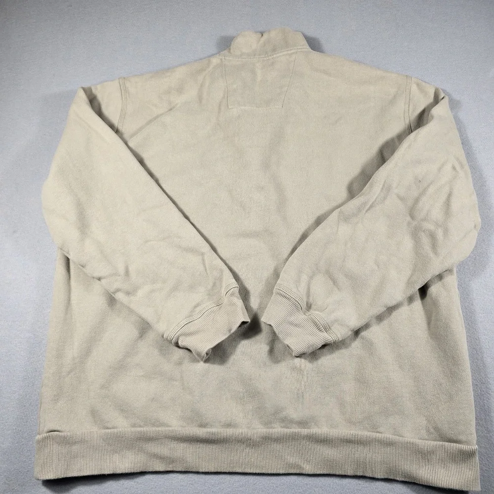 Arrow Quarter Zip Sweatshirt Mens 2XL Tan Mock Neck Cotton Blend Pullover PC-757